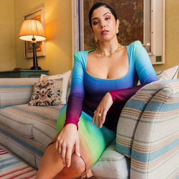 NWT Alex Perry Toryn Lycra Scoop Long Sleeve Dress - Picture 6 of 9